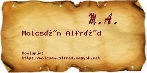 Molcsán Alfréd névjegykártya